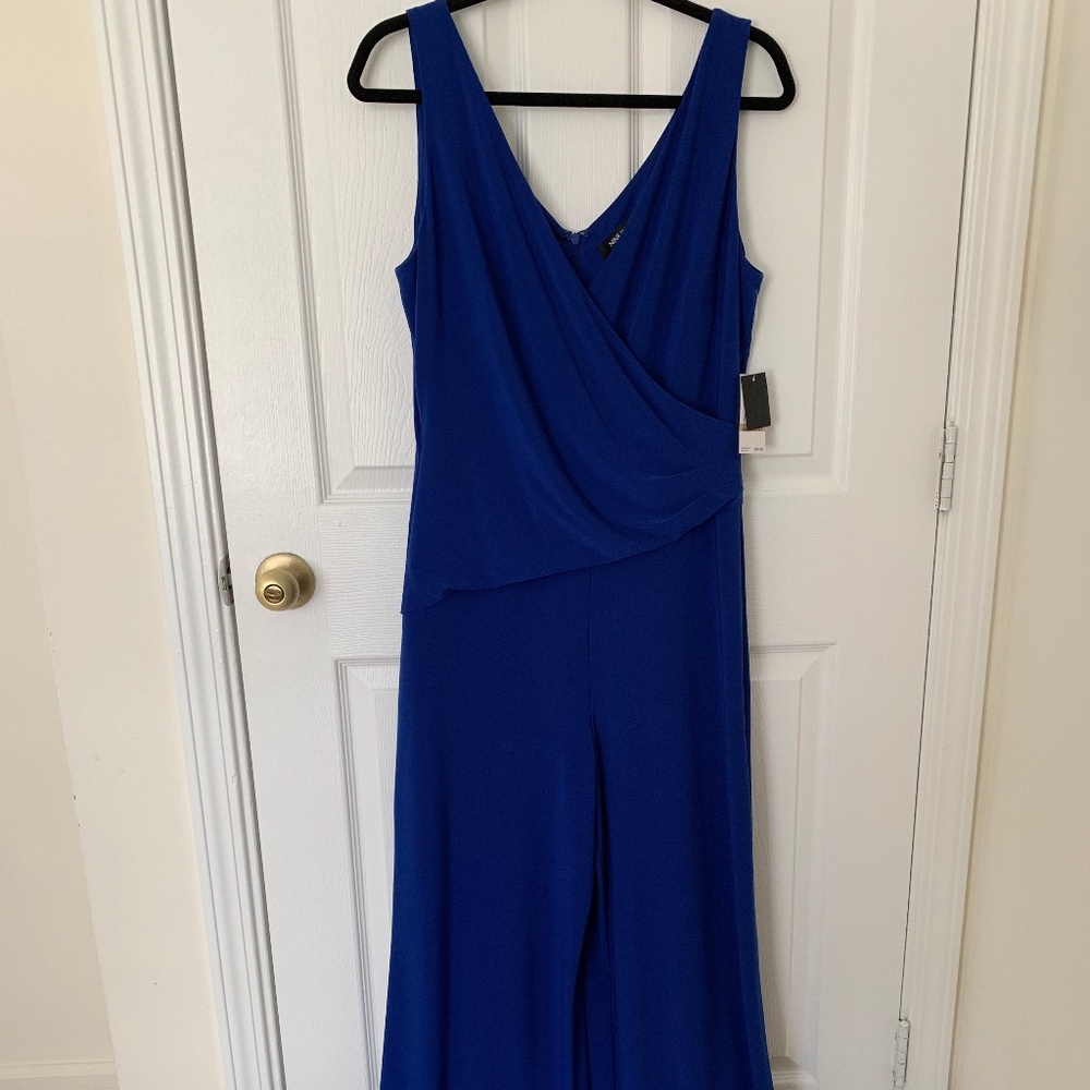 Nine West Blue Jumpsuit Size 12 NWT